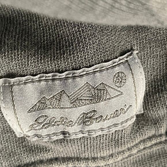 Eddie Bauer Men's Dark Gray Long Sleeve Fleece Crew Neck Sweatshirt Top Size XLT - Picture 4 of 4